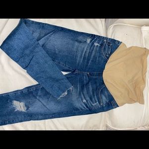 AG Maternity jeans tan waistband